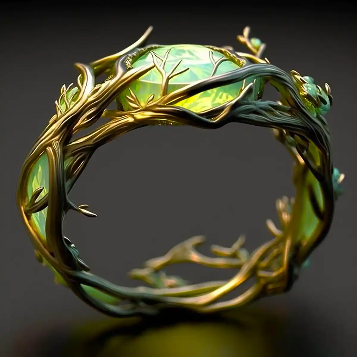 Marianne – Ring Featuring Green Opal