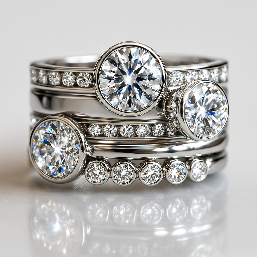 Elvie – Vintage Ring Crafted from Premium Materials with Layers and Crystals