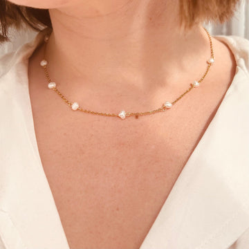 Gold Pearl Necklace - Daily Necklace