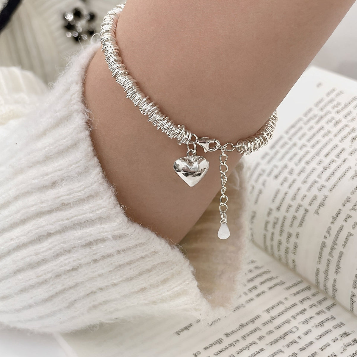 Marie – Chic silver bracelet with heart