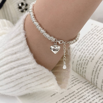 Marie – Chic silver bracelet with heart