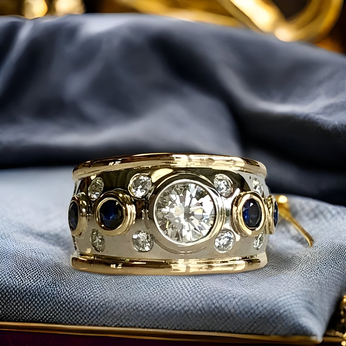 Sierra – Vintage Gold Ring with Set Zircon