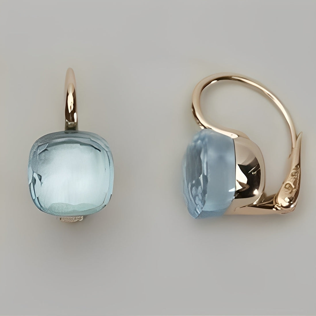 Manon – Vintage Style Blue Zircon Earrings
