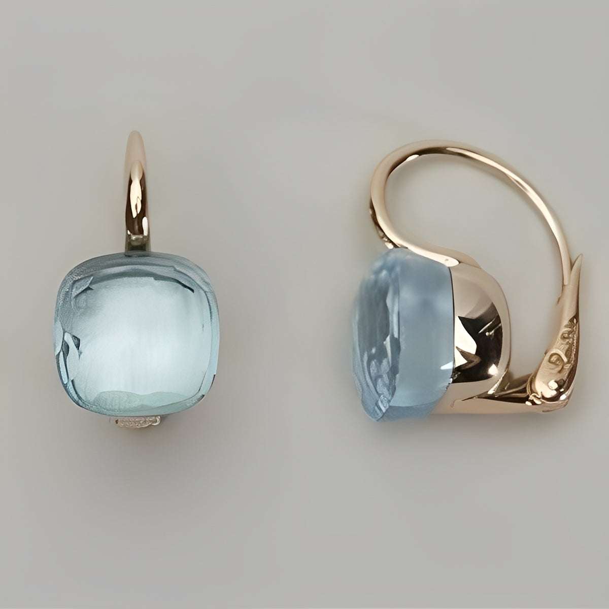 Manon – Vintage Style Blue Zircon Earrings