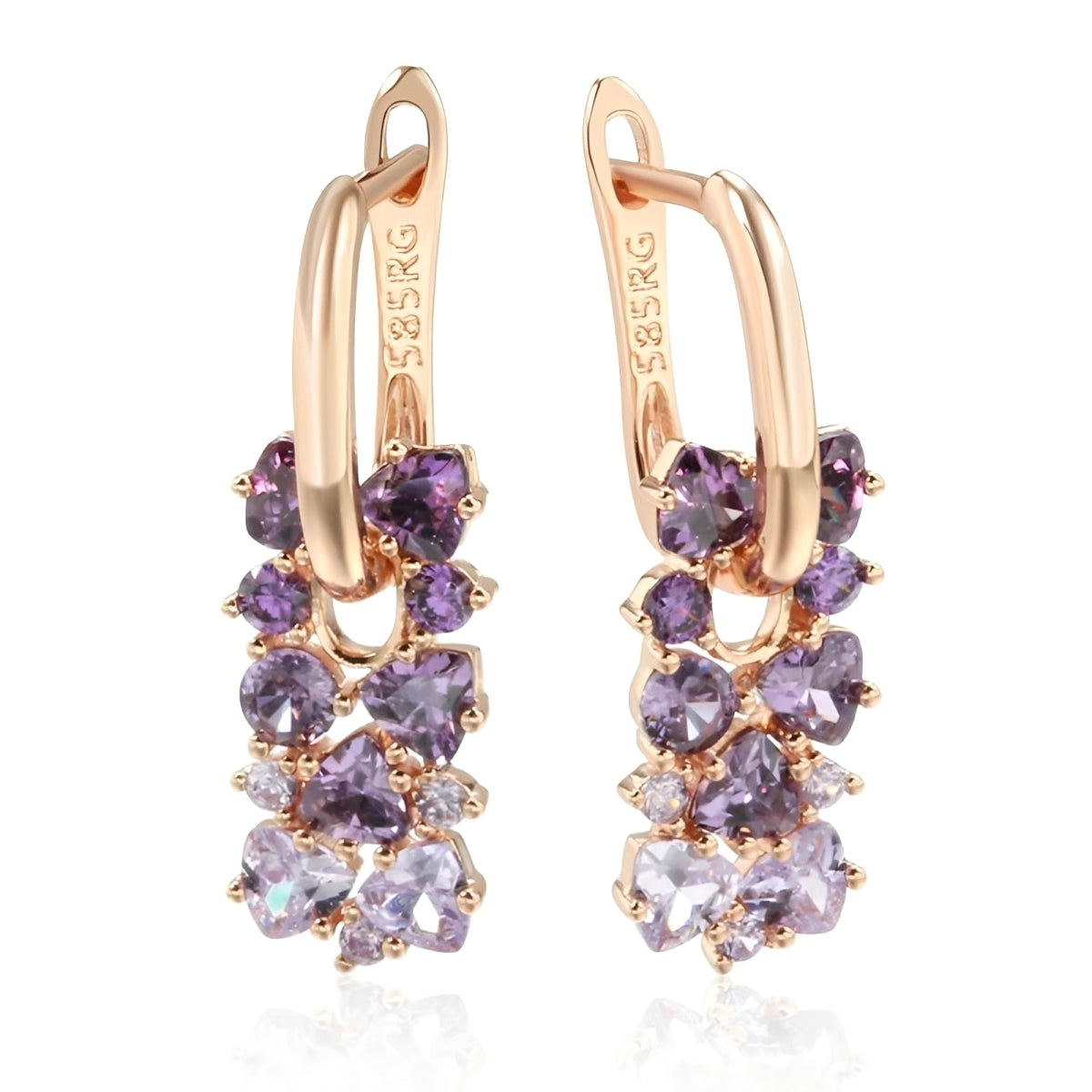 Joshi – Chic Earrings in Purple