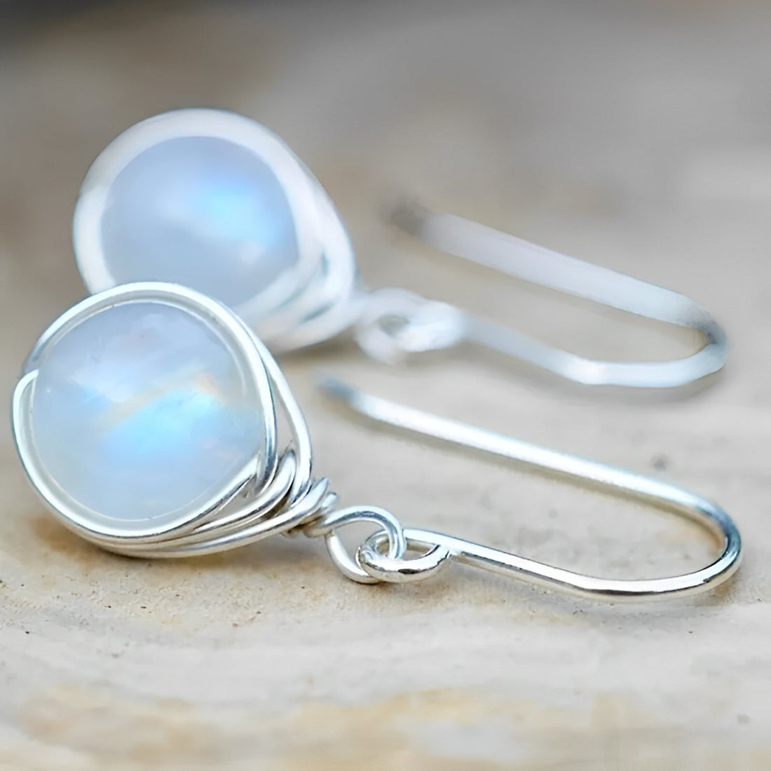 Aylin – Hanging Boho Earrings featuring Moonstone
