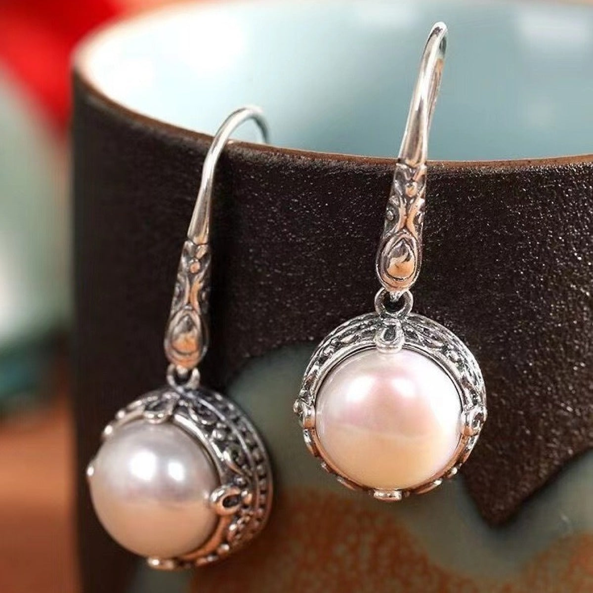 Rosalie – Silver Earrings and Pearls