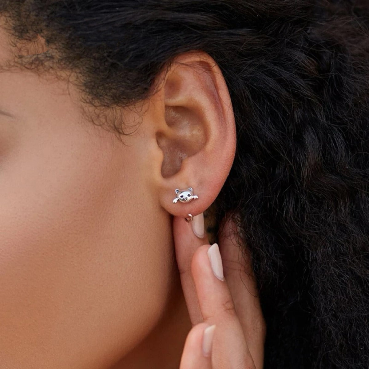 Katrin – Cat Earrings crafted from Silver