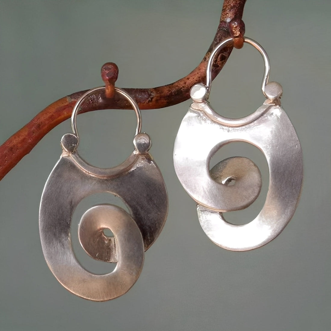 Elise – Vintage Earrings Silver Irregular Design