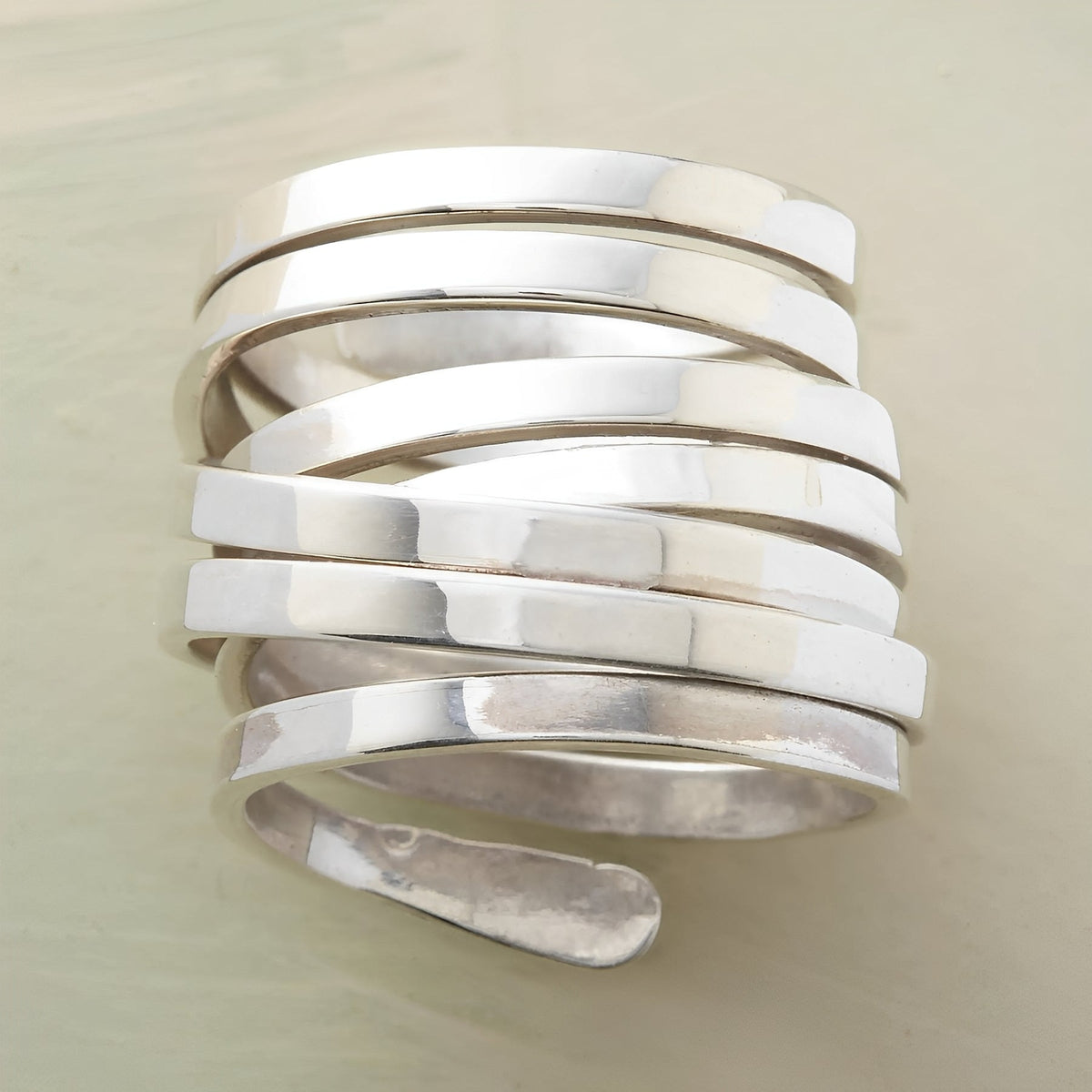 Valena – Structured Silver Ring