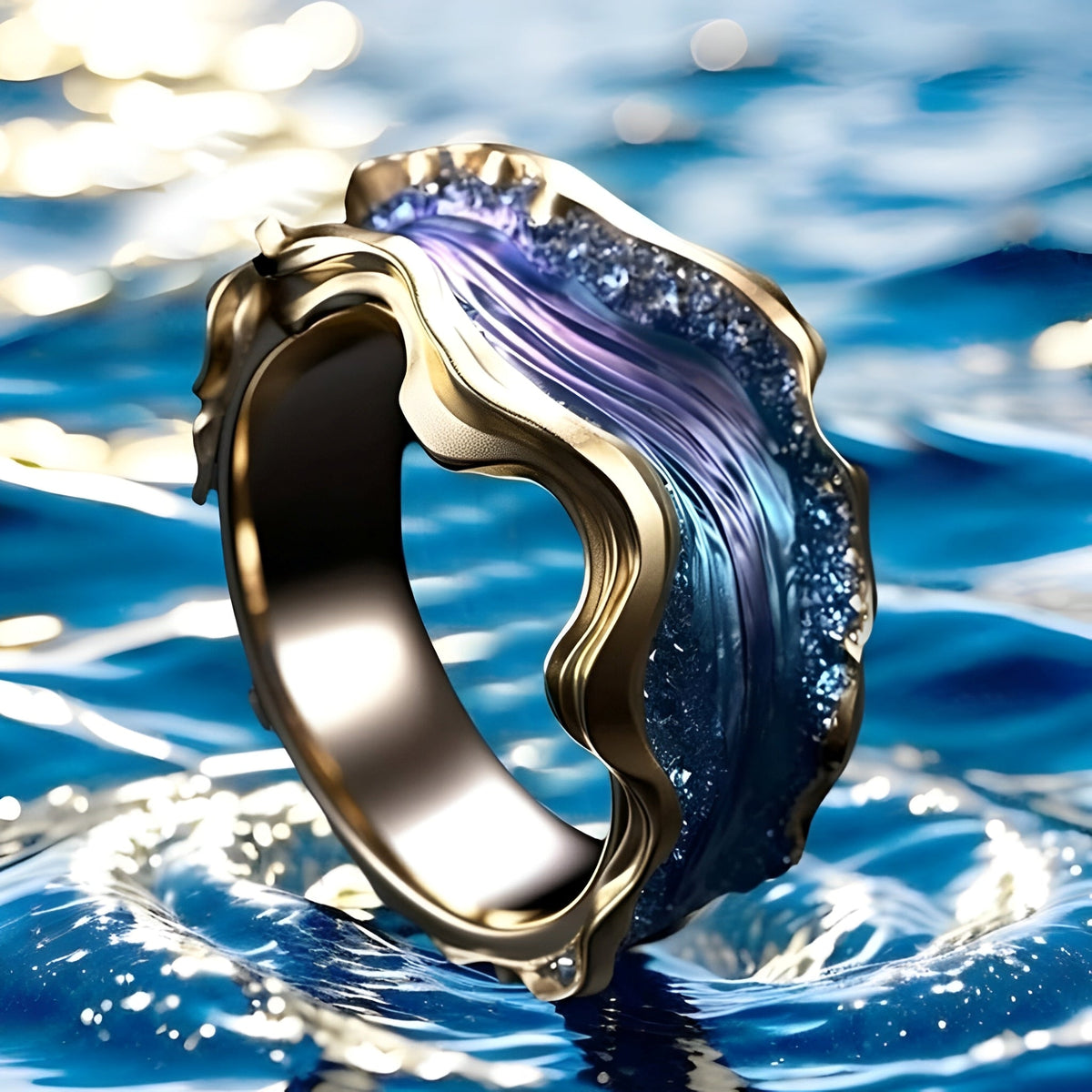 Mira – Vintage Golden Ocean Ring