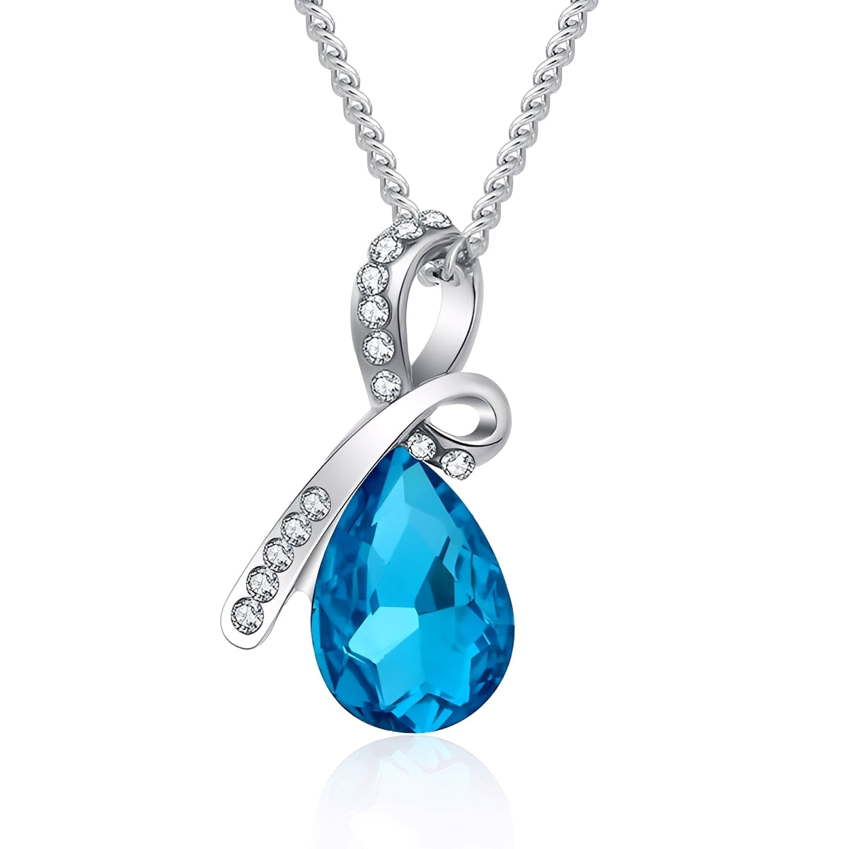 Pilar – Necklace Crystal Sparkling White Gold