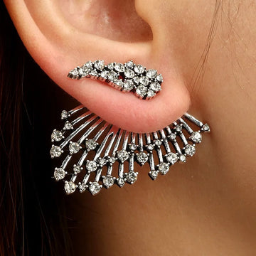 Aileen – Asymmetrical Earrings Featuring Gemstones