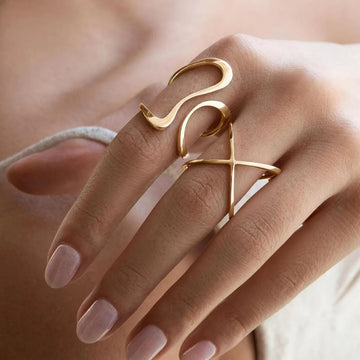 Dori – Open Irregular Gold Plated Spiral Ring