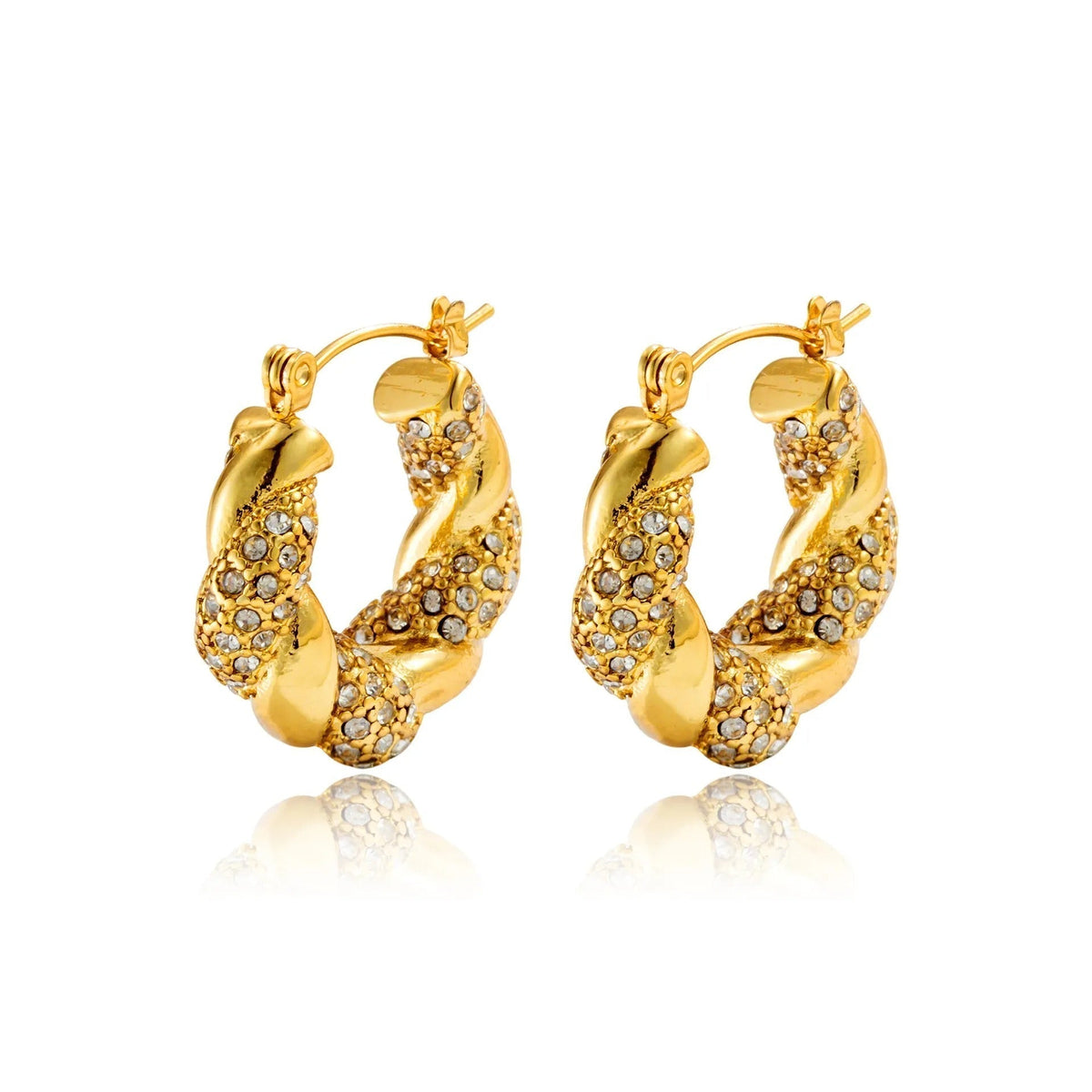Alix – Golden U-Twist Earrings