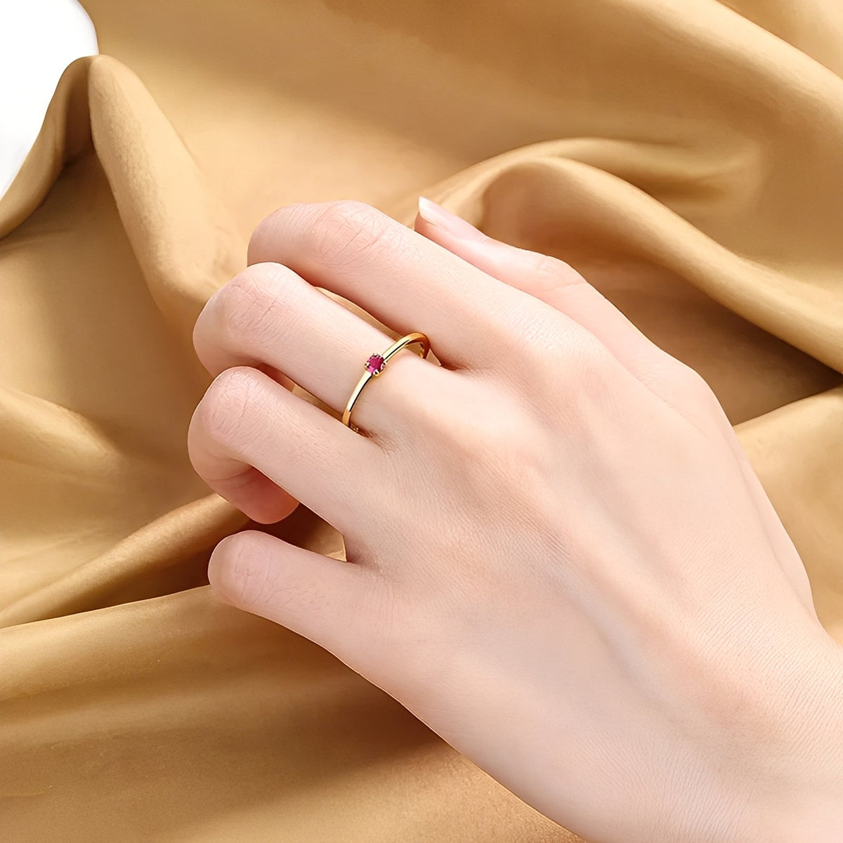Rowena – Stackable Birthstone Ring
