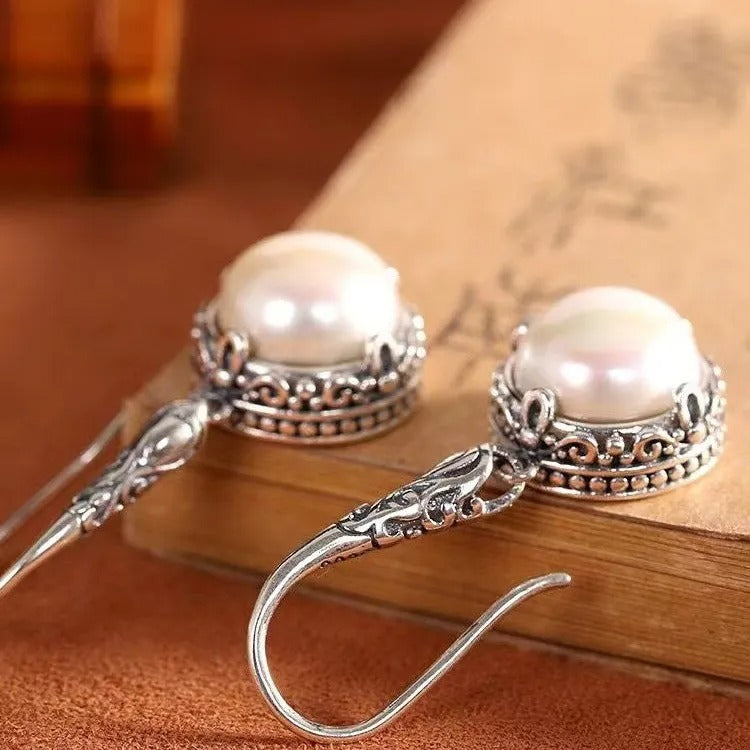 Rosalie – Silver Earrings and Pearls