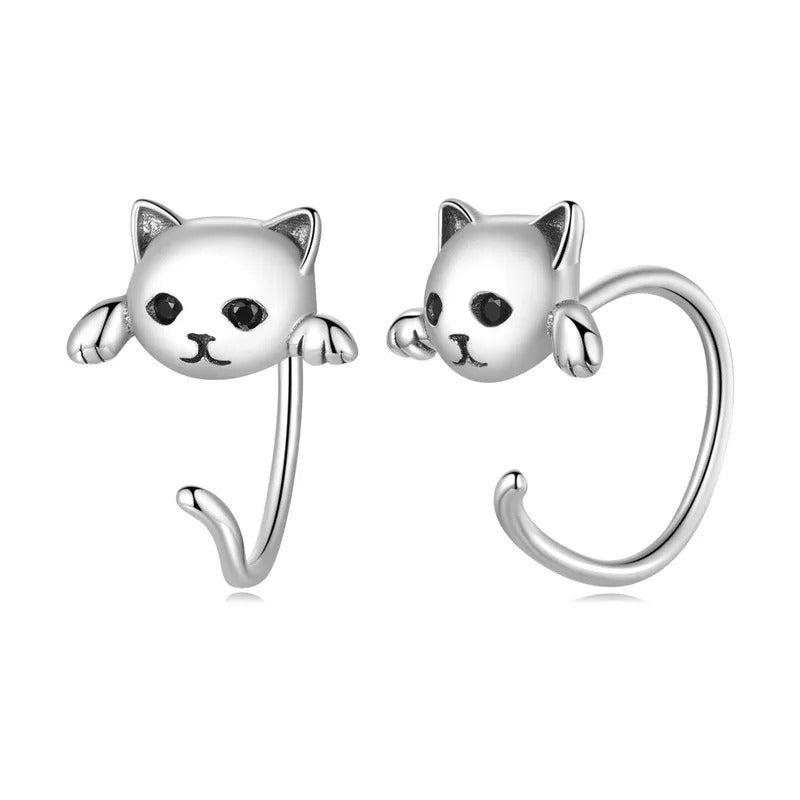 Katrin – Cat Earrings crafted from Silver