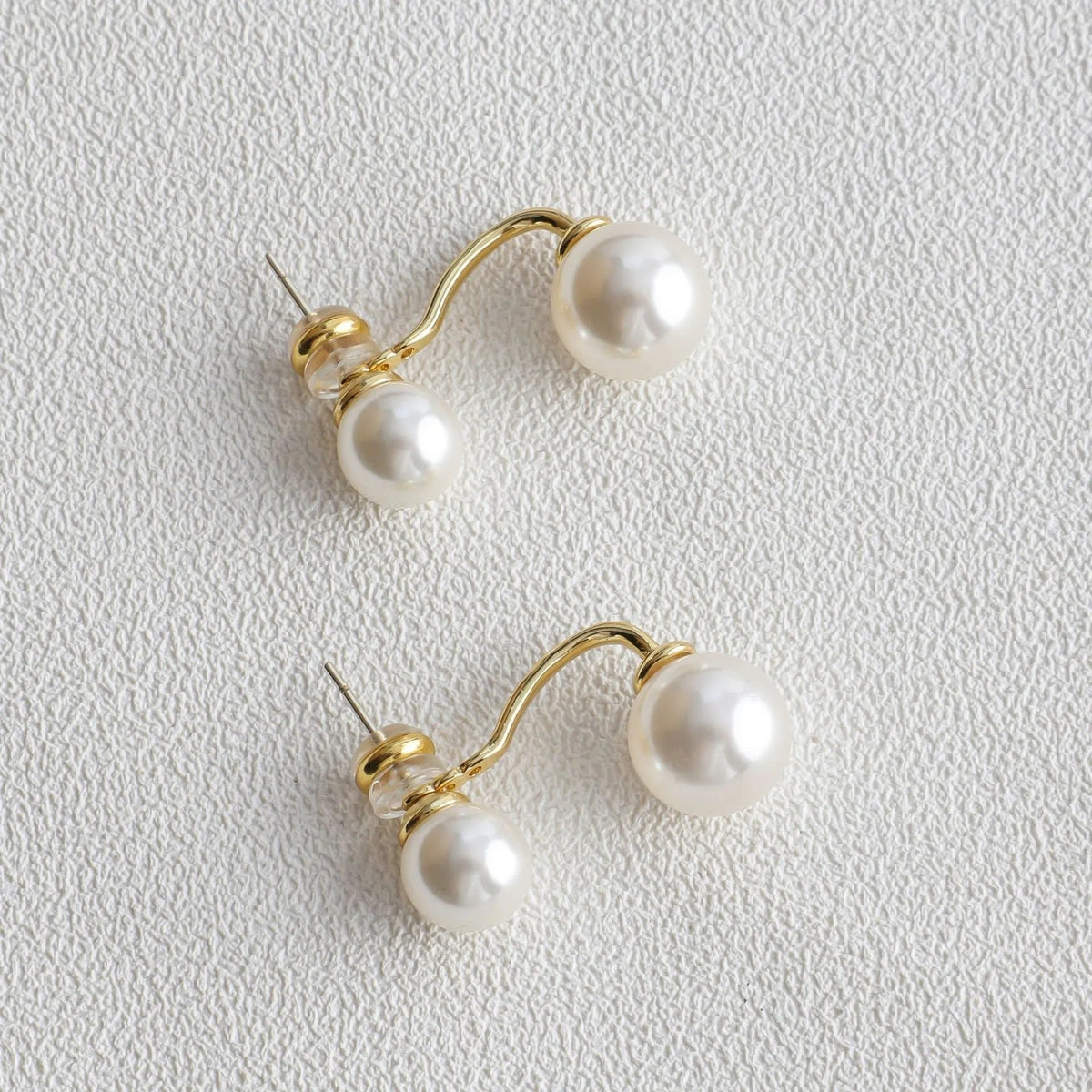 Mav – Elegant Double Pearl Stud Earrings