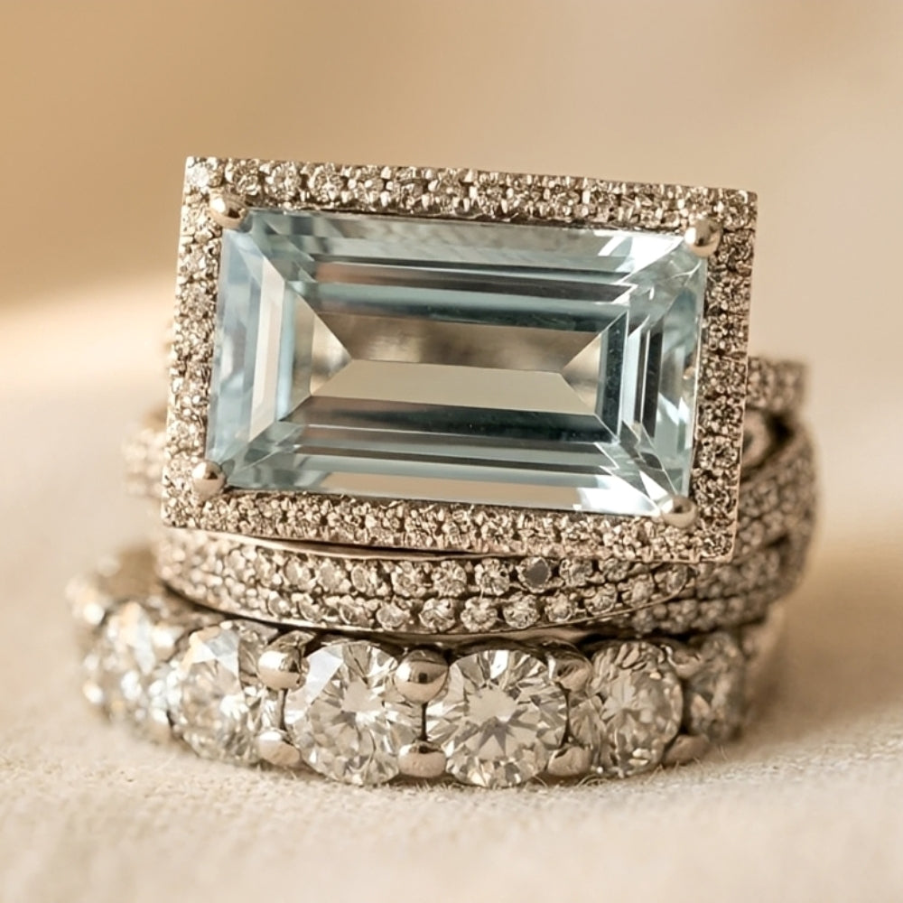 Ailyn – Silver Ring Set with Vintage Design