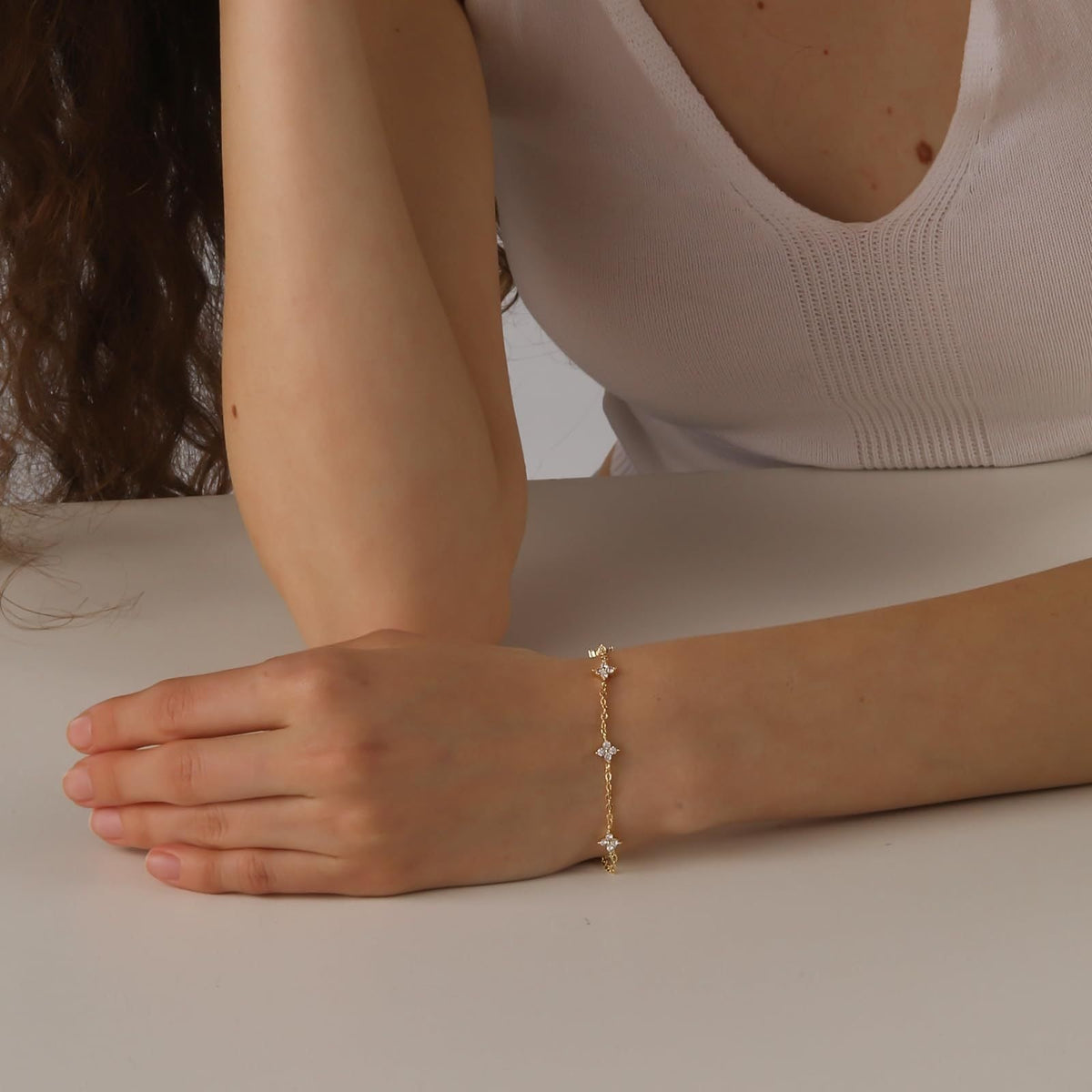 Soline – Bracelet Chain Crafted from Clear Crystal