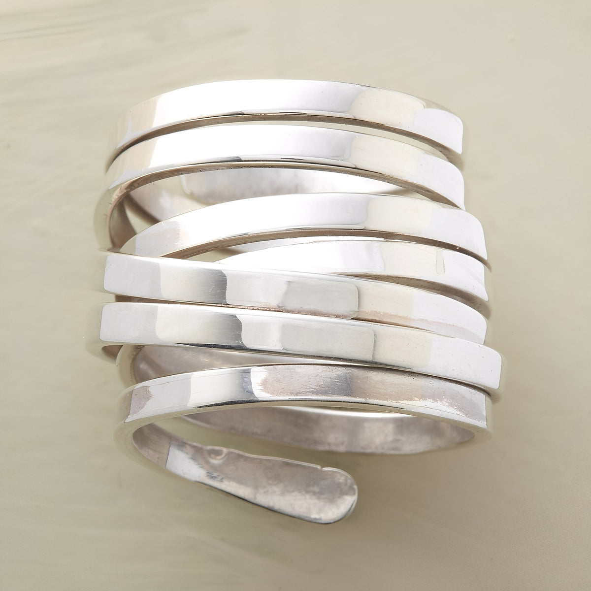 Trina – Broad Vintage Silver Ring