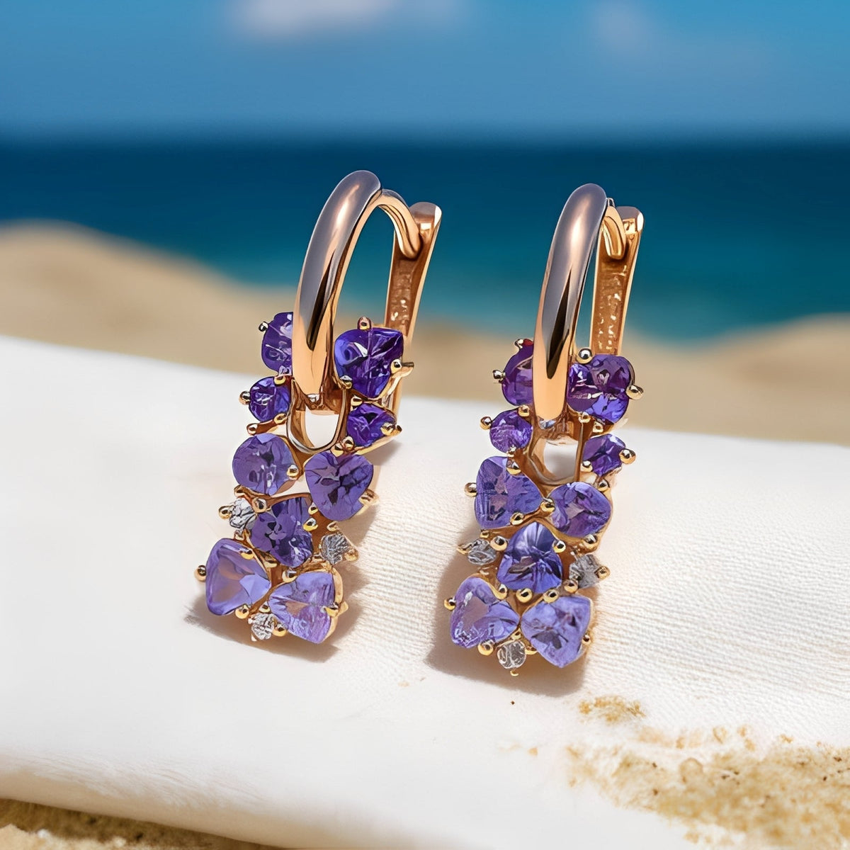 Joshi – Chic Earrings in Purple