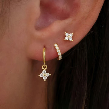 Selena – Earring Set with Clip and Zirconia