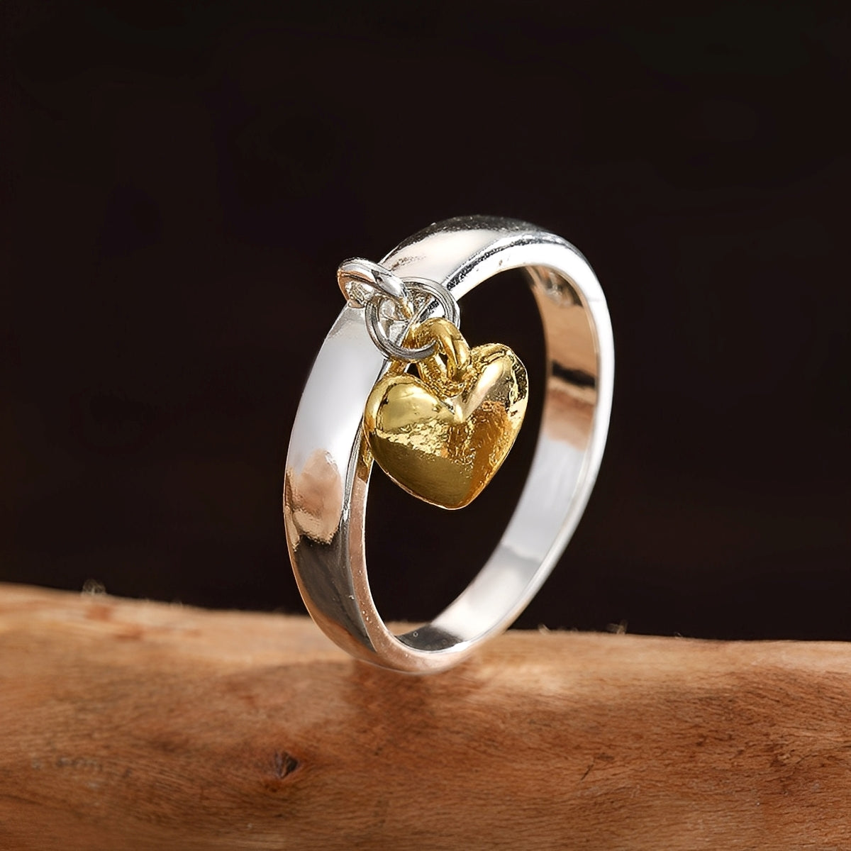 Maelie – Ring Silver Heart Movable Vintage Design