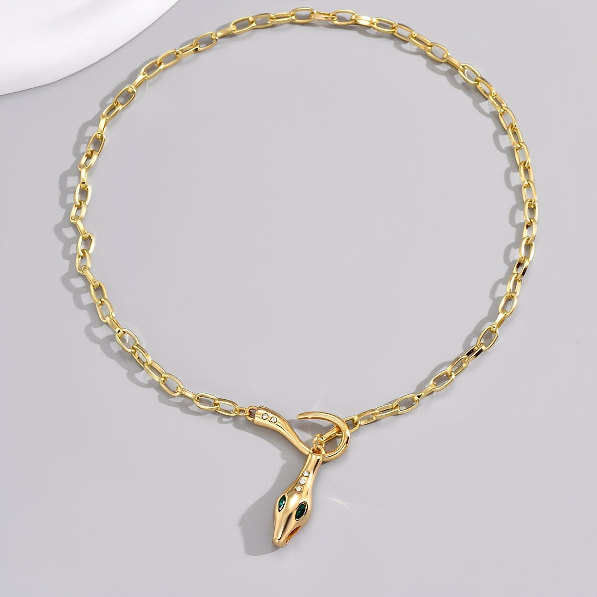 Celia – Snake chain with rhinestone necklace