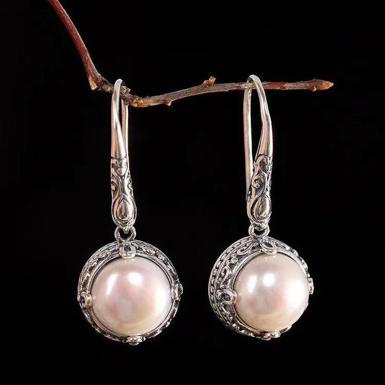 Rosalie – Silver Earrings and Pearls