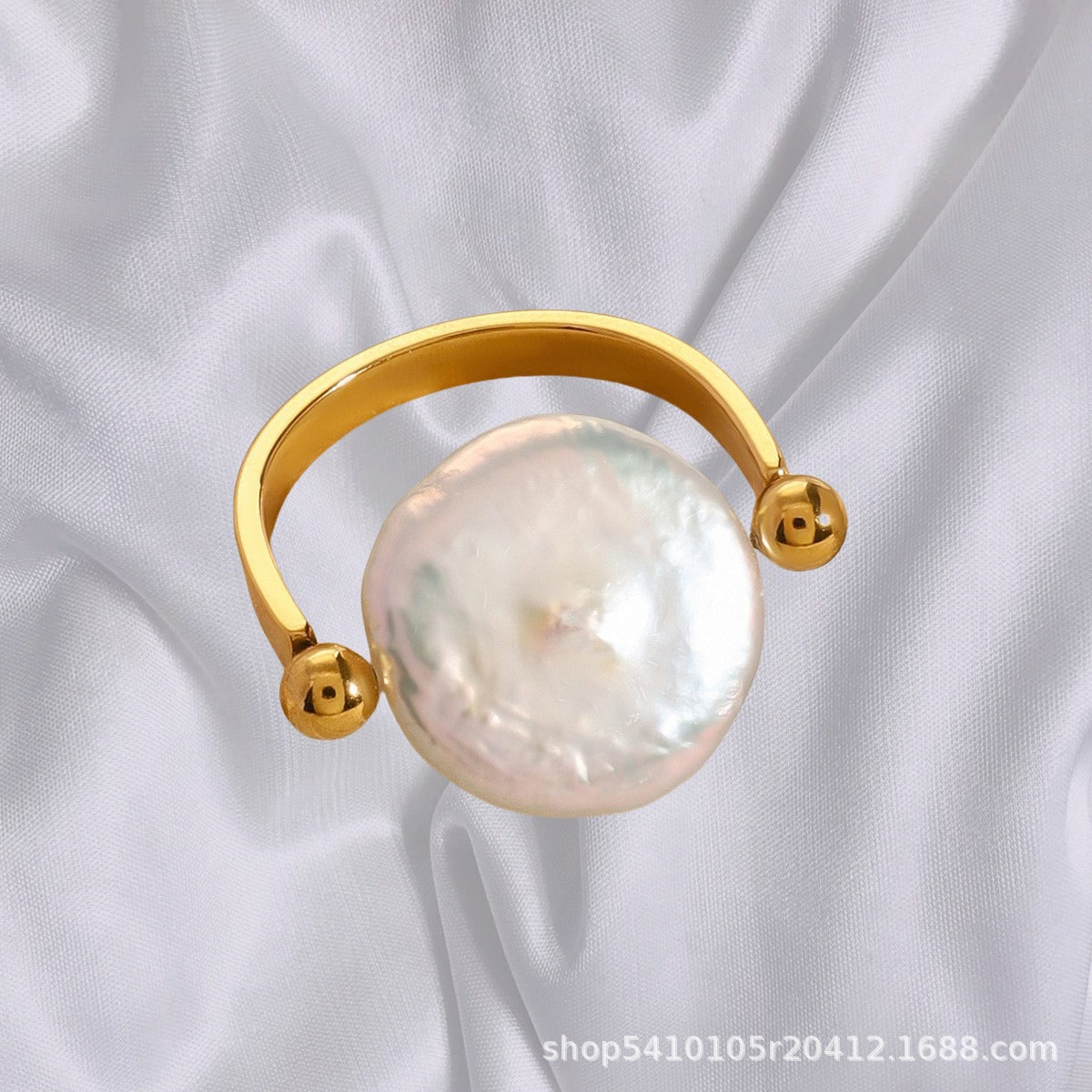 Sabby – Ring Twisted Design Baroque Pearl