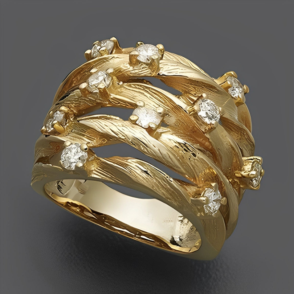 Marisse – Vintage-inspired ring in gold with a subtle shine