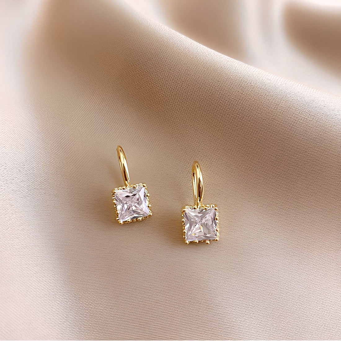 Cameron – Gold Earrings & Cubic Zirconia