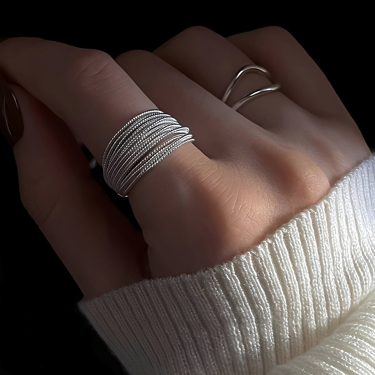 Miley – Layered Silver Ring
