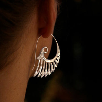 Zia – Golden Earrings Featuring Wing Design