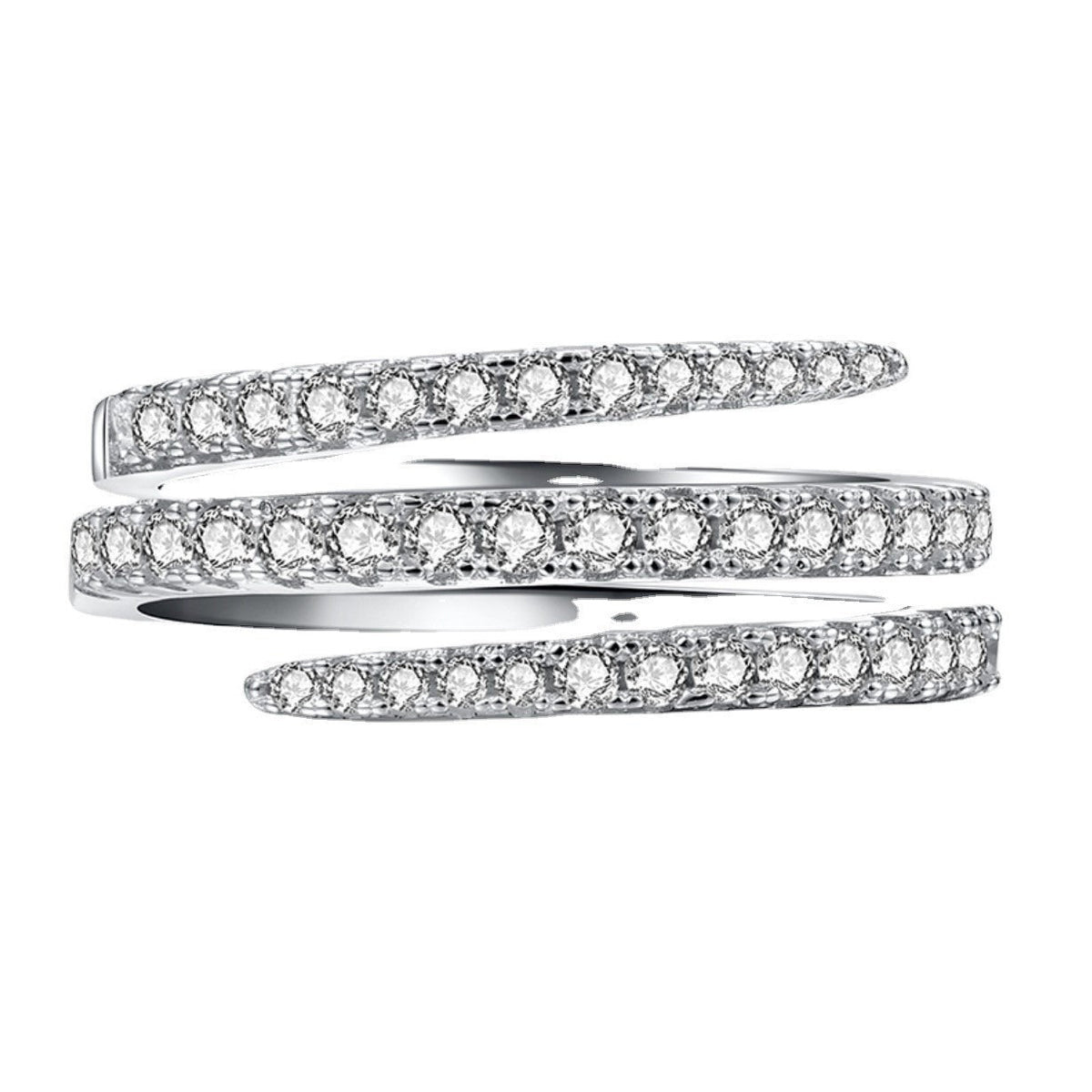 Ailee – Spiral Ring with Crystals