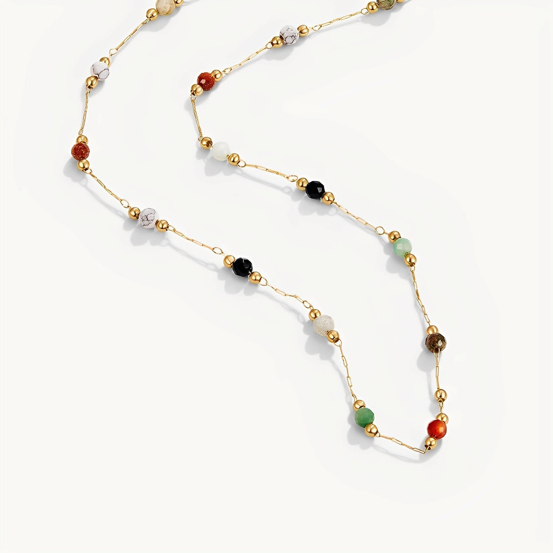 Malou – Necklace with Colorful Links and Pearls