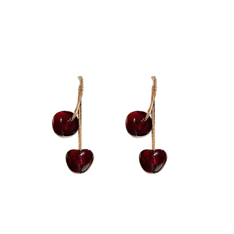 Chéri – Cherry-shaped golden earrings