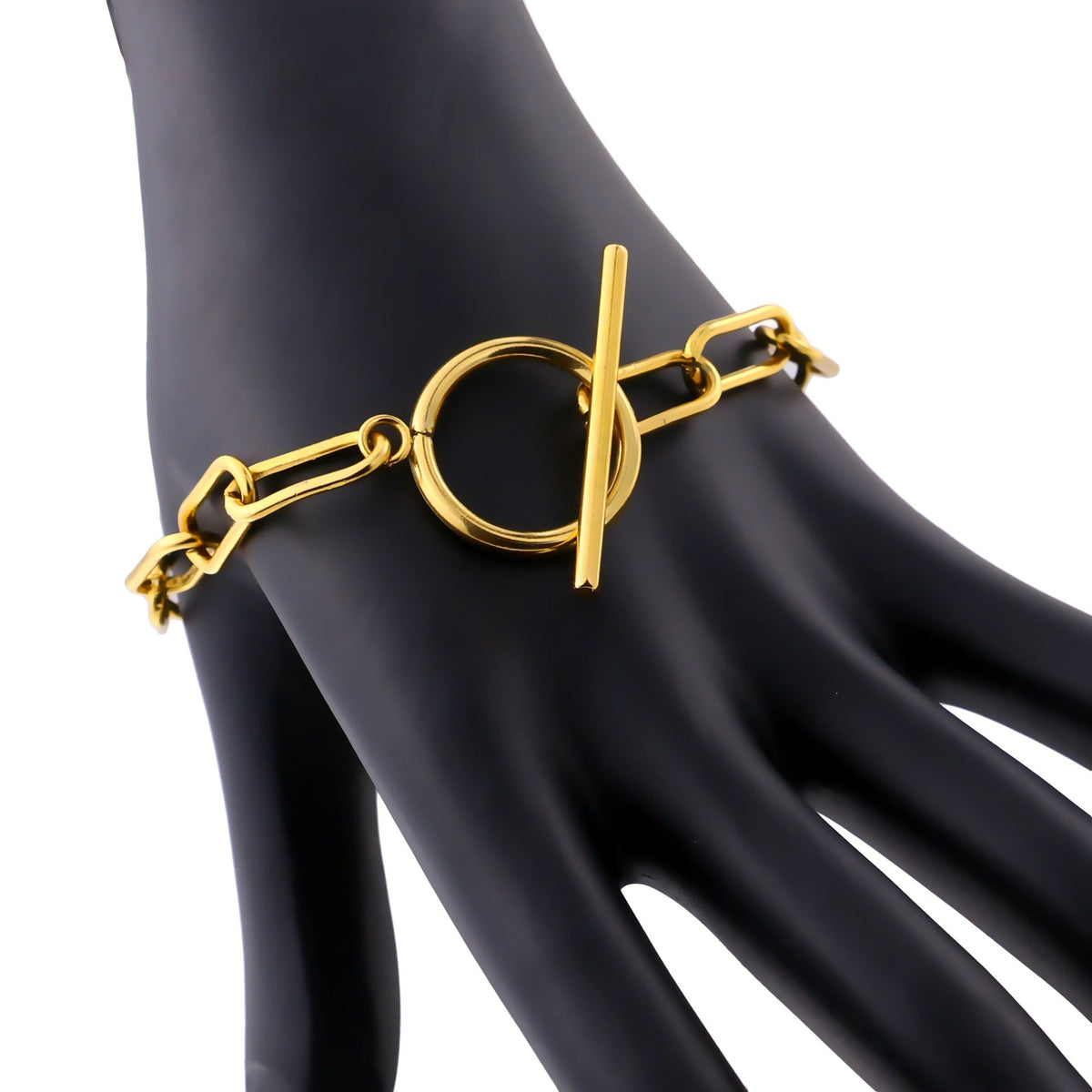 Millie – T-Bar Bracelet featuring Rectangular Elements in Gold