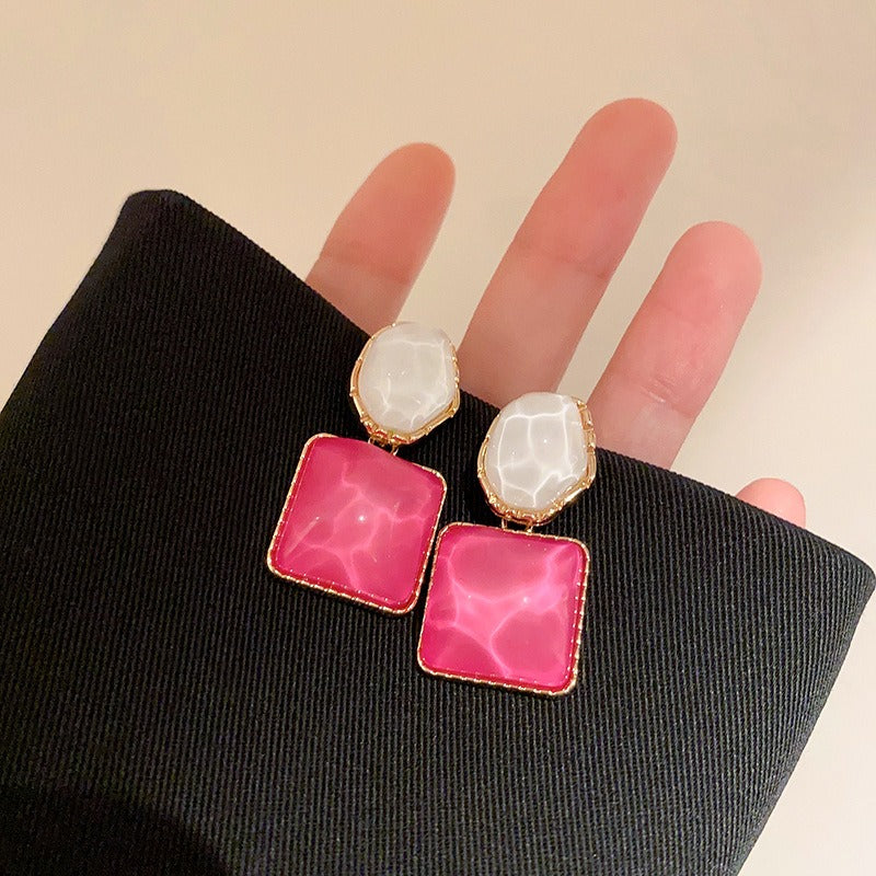 Lianne – Geometric Enamel Earrings
