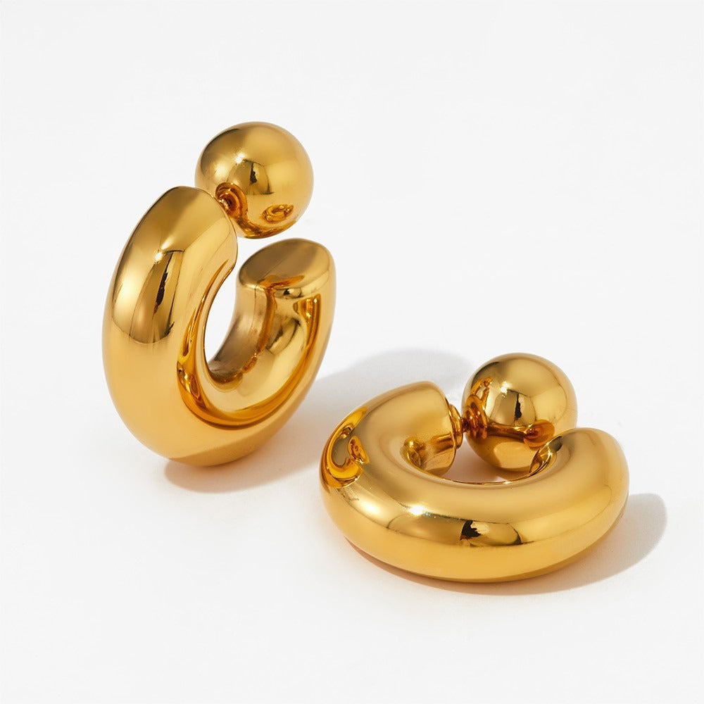 Ayla – Bold Gold-Colored Hoops