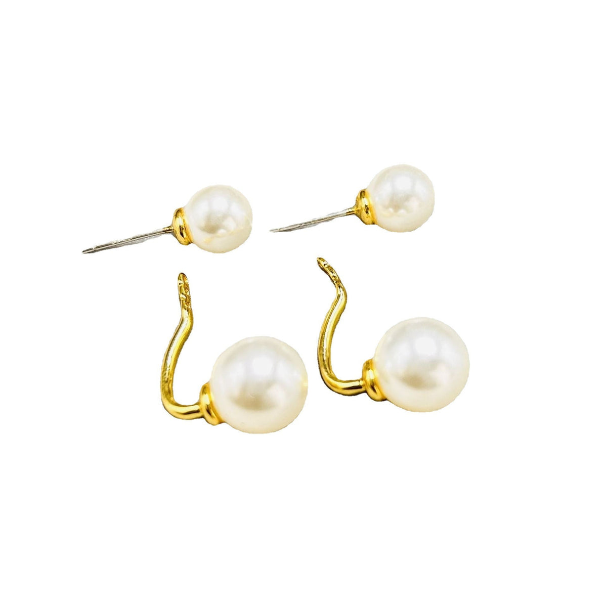 Mav – Elegant Double Pearl Stud Earrings