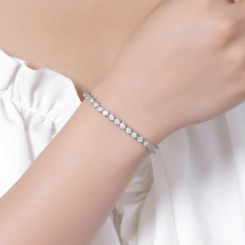 Elise – Bracelet with Bubbles crafted from Silver and Diamonds