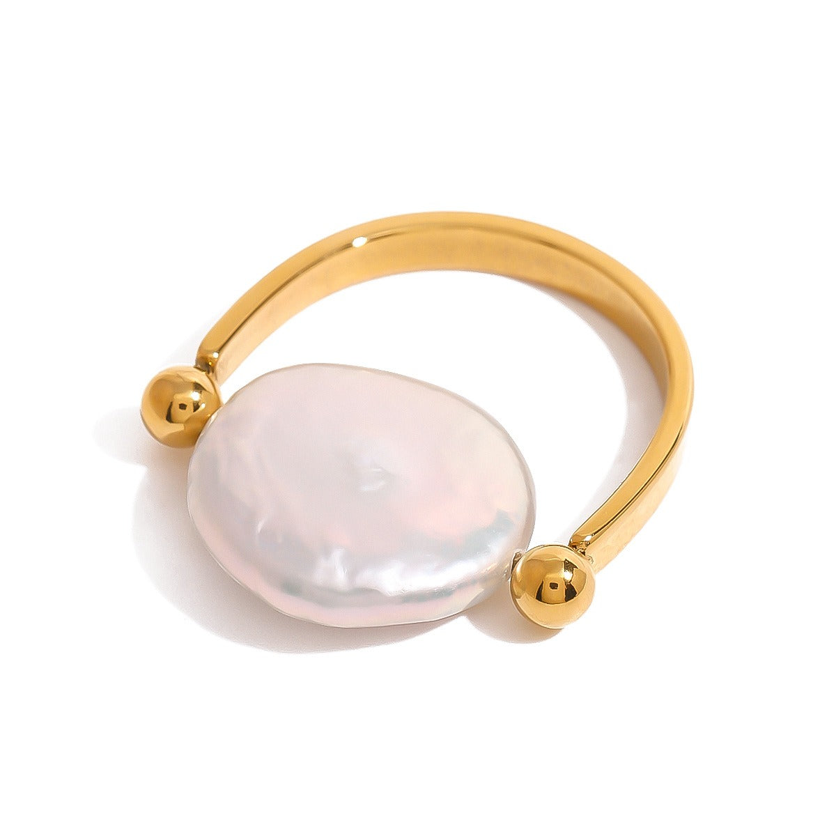 Sabby – Ring Twisted Design Baroque Pearl