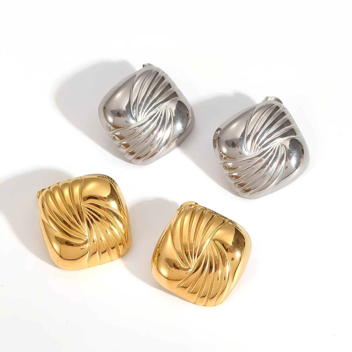 Kaia – Geometric Pins crafted from Titanium Steel