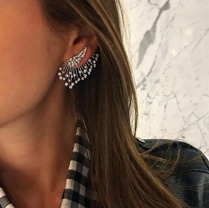 Aileen – Asymmetrical Earrings Featuring Gemstones