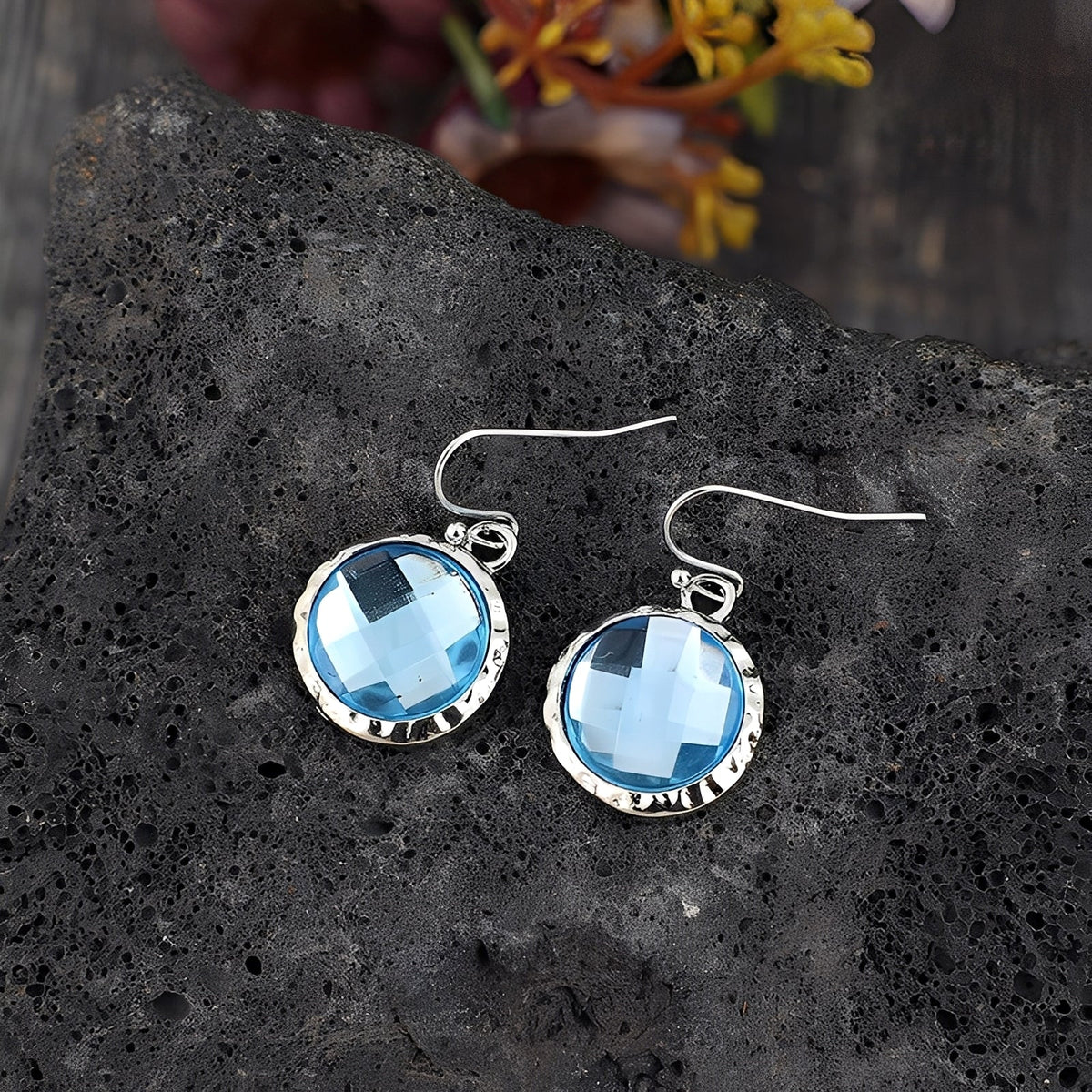 Azura – Vintage Style Earrings Featuring Blue Crystals