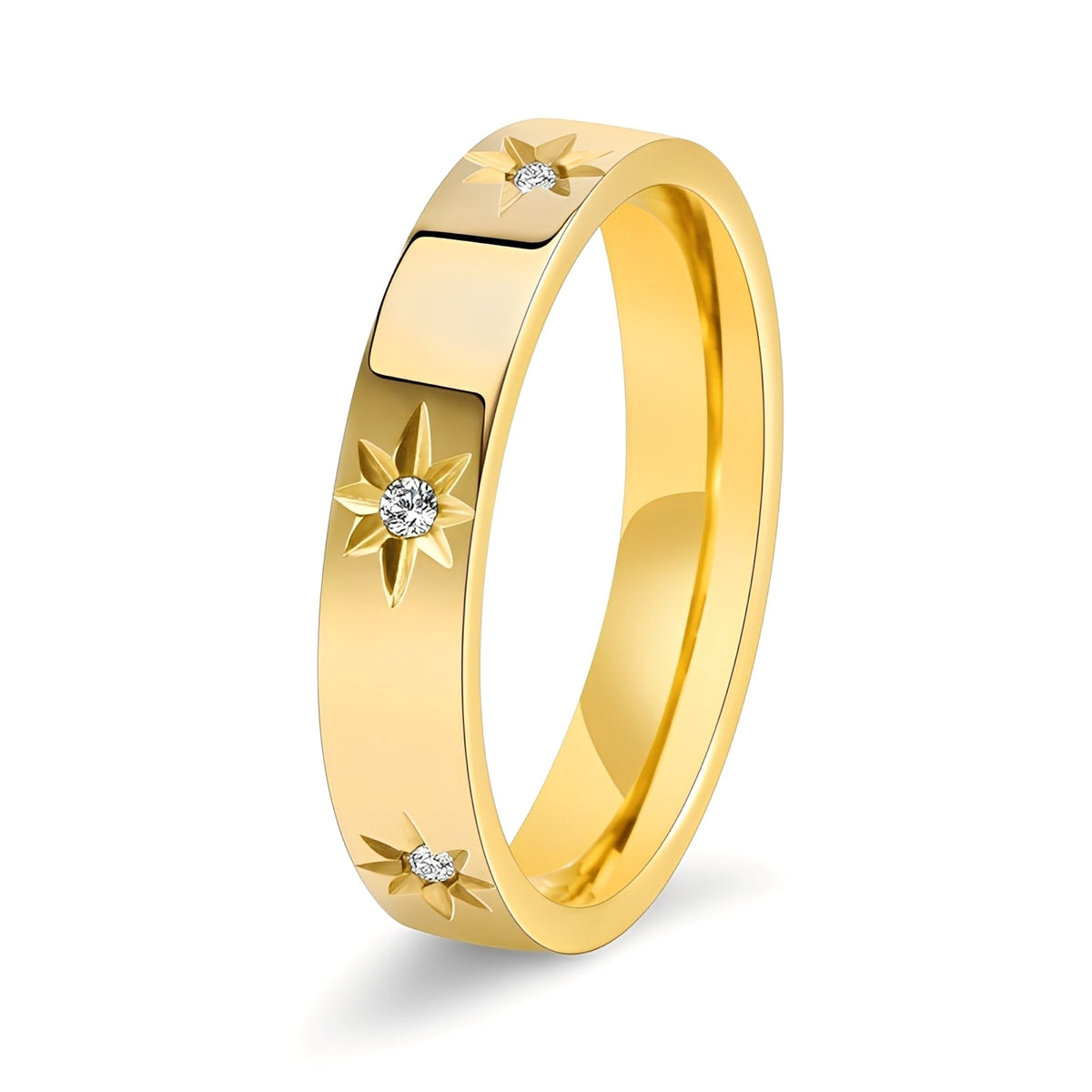 Nova – Gold ring featuring sparkling stars