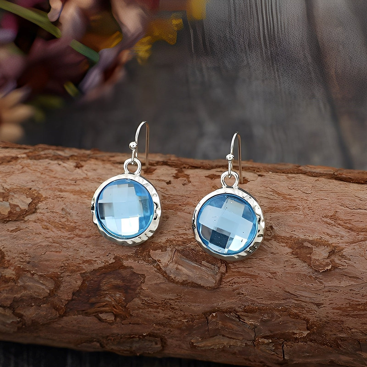 Azura – Vintage Style Earrings Featuring Blue Crystals